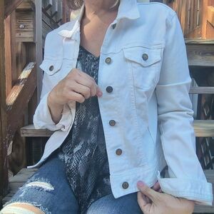 Women's White Denim Jacket